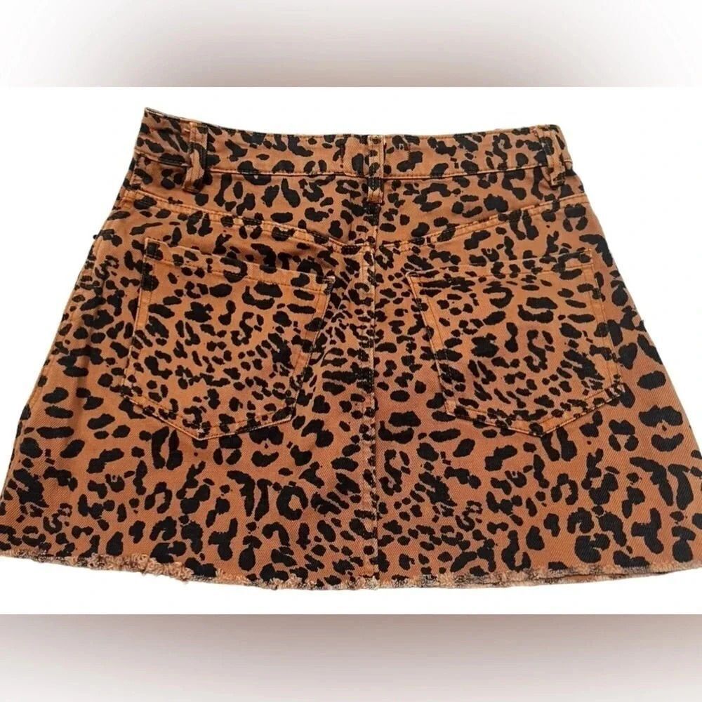 Free people Leopard Print Denim We The Free Mini Skirt by we the Free 27 4 - Picture 7 of 13